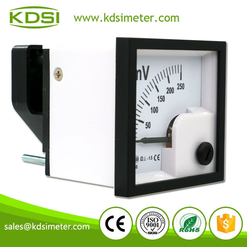 Square Type BE-48 DC250mV DC Panel Analog Millivoltmeter