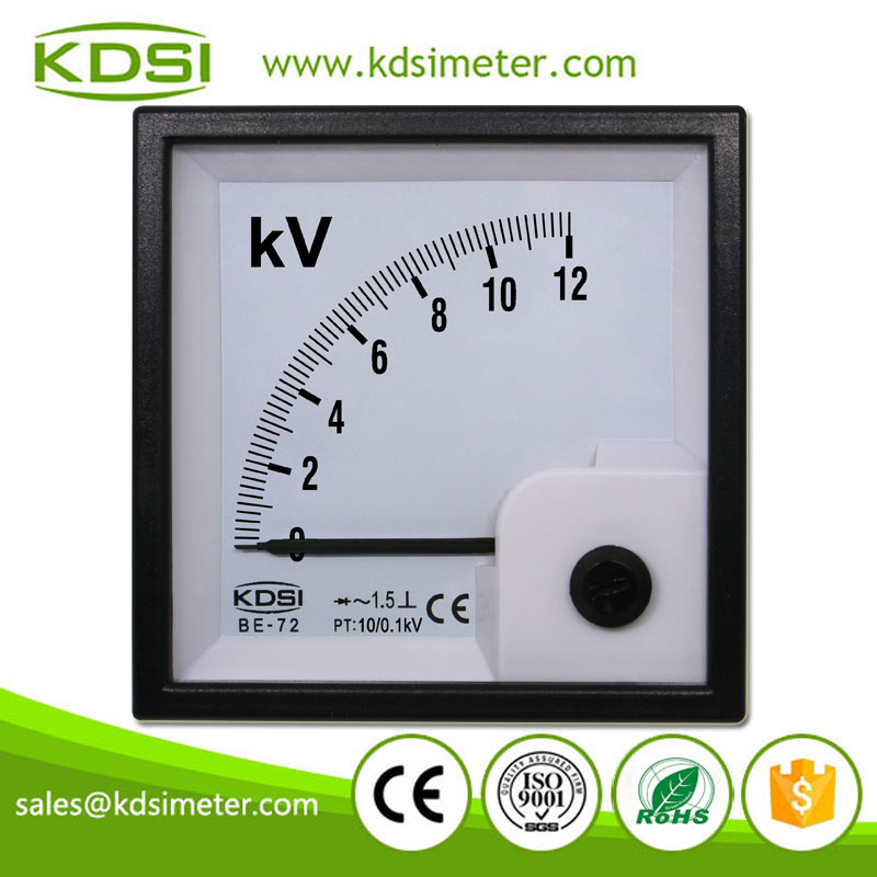 Factory Direct Sales BE-72 AC12kV 10/0.1kV rectifier Analog AC Volt 72x72 panel meter