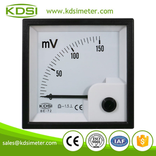 BE-72 72x72mm Analog Millivolt Panel Meter DC 0-150mV Precision Voltage Meter Customizable Scale Screw Terminal