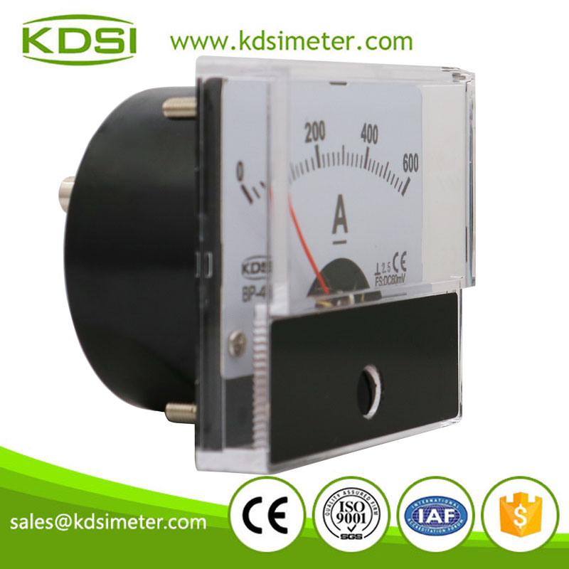 Easy installation BP-45 DC60mV 600A analog dc panel mount ammeter