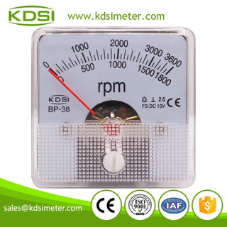 Safe to operate BP-38 DC10V 1800/3600rpm double scale analog dc voltage rpm panel meter