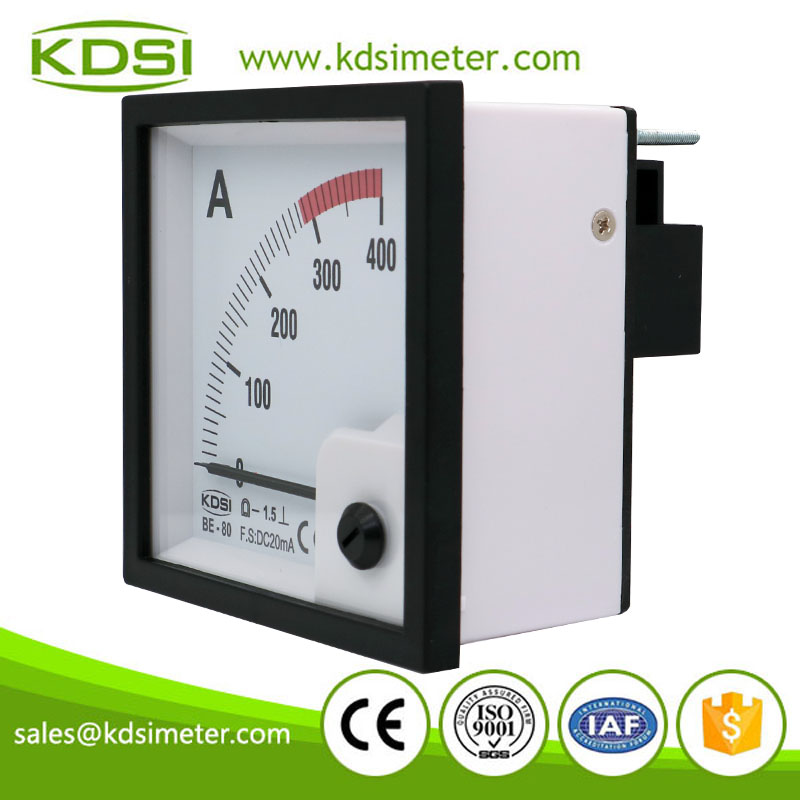 Portable precise BE-80 DC20mA 400A dc panel analog ampere meter