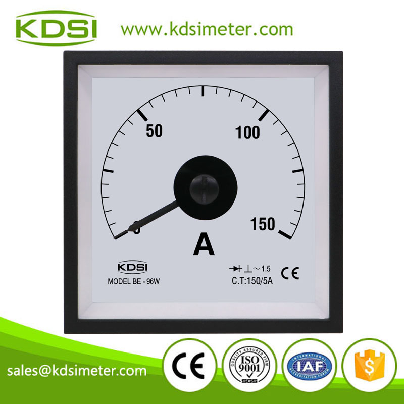 Classical marine meter BE-96W AC150/5A ac analog amp current panel meter