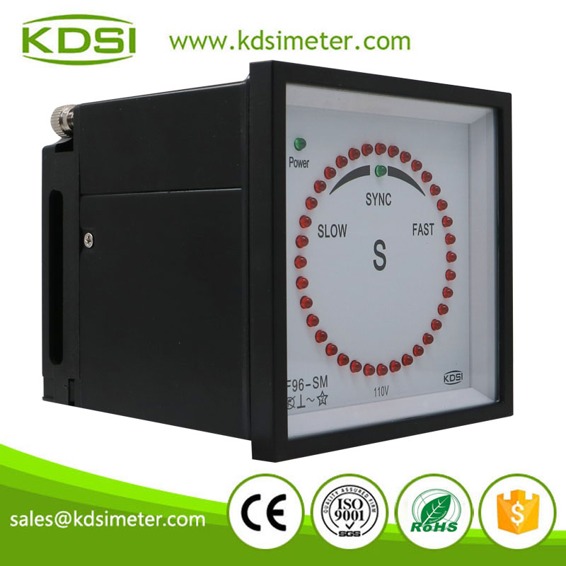 High Quality Generator F96-SM 110V Sync Pulse Type Panel LED Synchroscope Meter