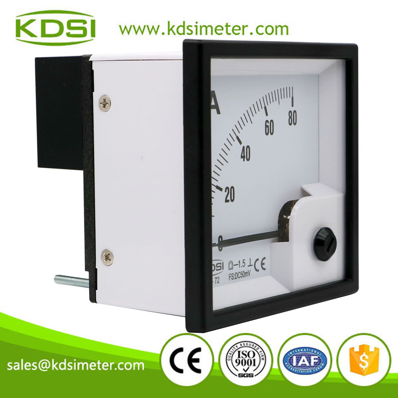 20 years Professional Manufacturer BE-72 DC50mV 80A analog dc panel price of ammeters