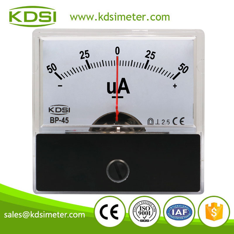 KDSI Electronic Apparatus BP-45 DC+-50uA Analog Microampere Panel Meter