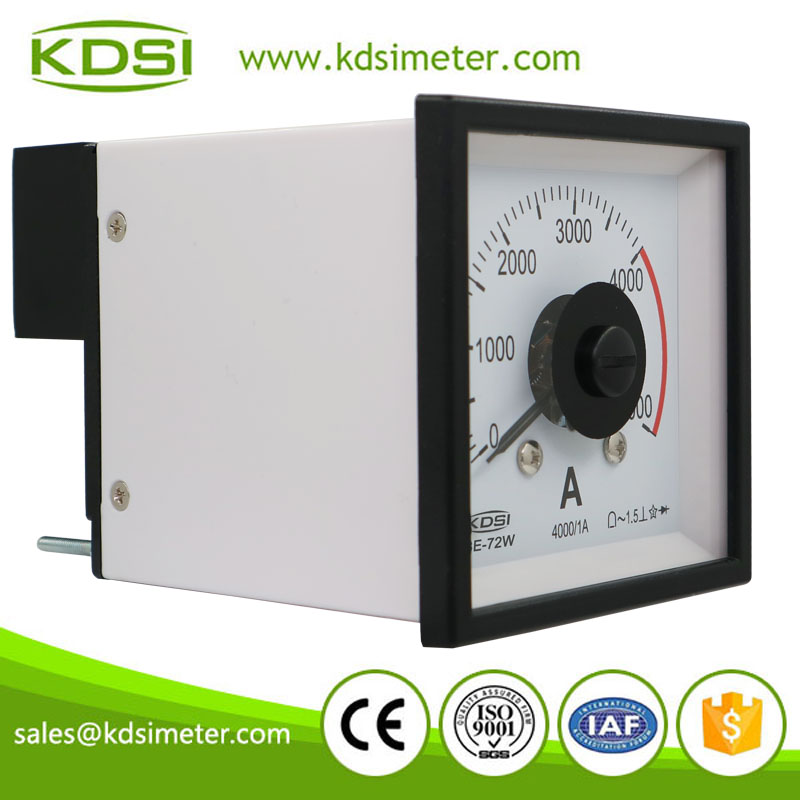 New Design BE-72W AC4000/1A 3times Overload Wide Angle AC Panel Analog Ampere Indicator