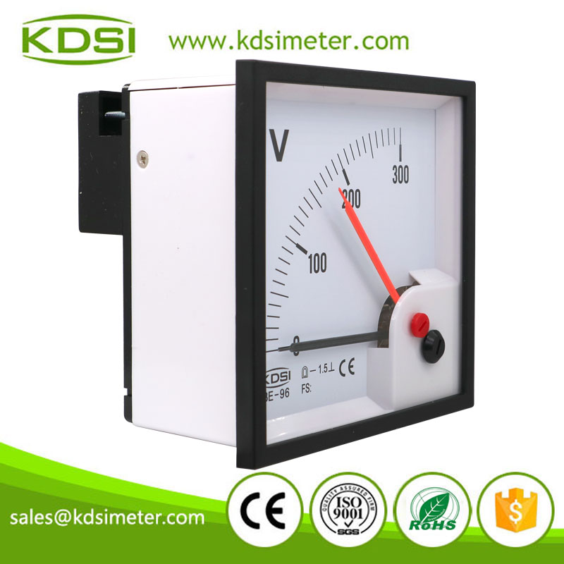 China Supplier BE-96 DC300V double pointer Analog DC Panel Voltmeter