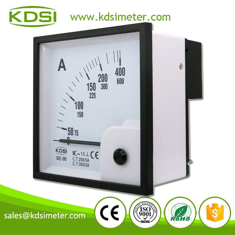 China Supplier BE-96 AC200/300/5A Dual Scale AC Analog Amp Current Panel Meter
