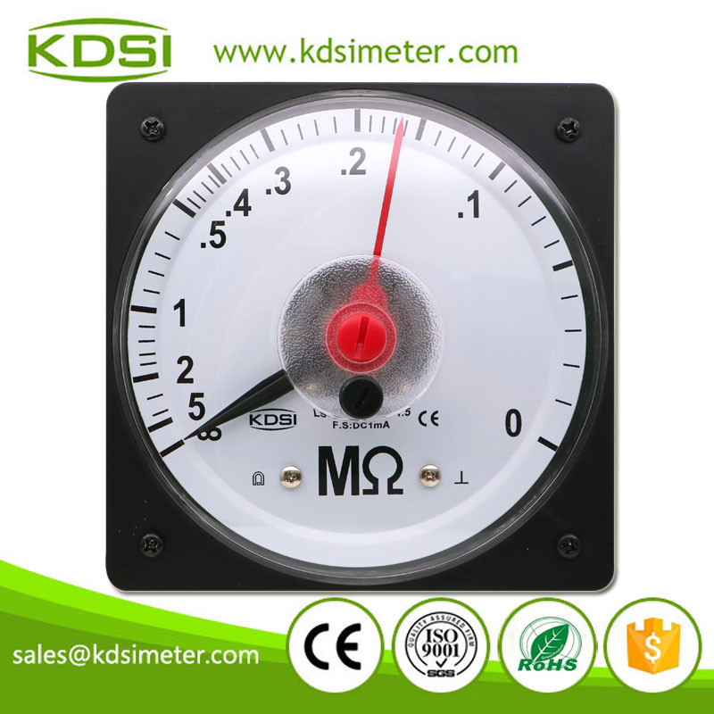 CE Certificate LS-110 DC1mA Double Pointer Analog Amp DC Insulation Panel Meter