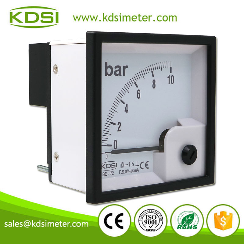 Hot Sales BE-72 DC4-20mA 10bar Analog Amp Panel Pressure Meter