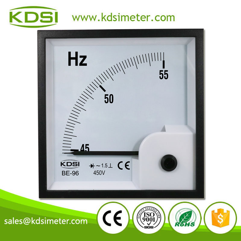 KDSI Electronic Apparatus BE-96 45-55Hz 450V Panel Analog Voltage Frequency Meter