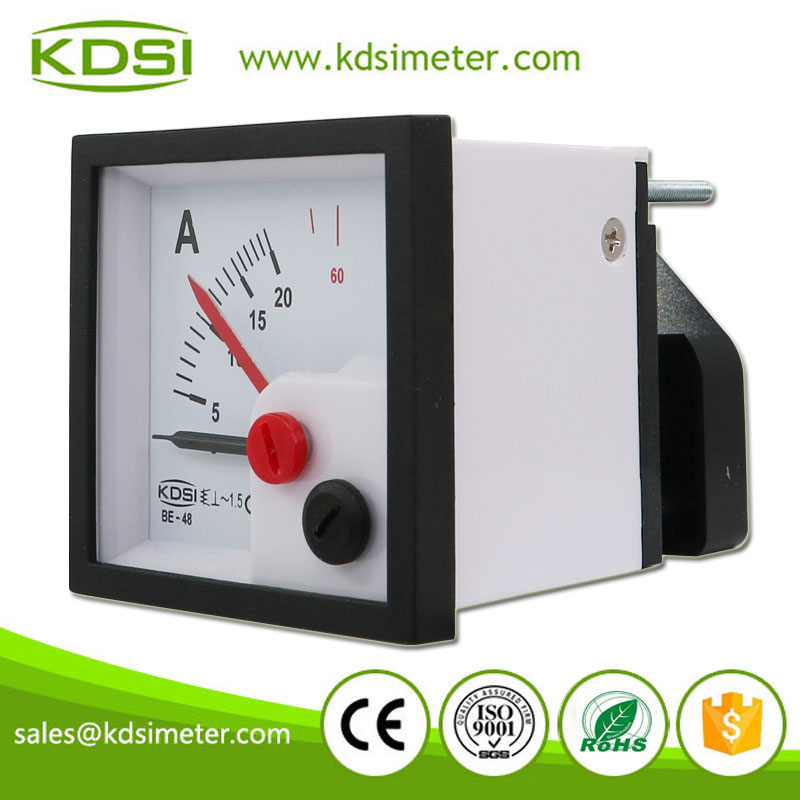 CE Certificate BE-48 AC20A 3Times Overload Double Pointer AC Current Analog Panel Meter