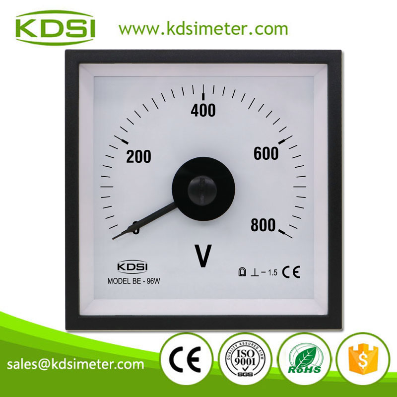 High Quality BE-96W DC800V Wide Angle DC Analog Panel Voltage Meter