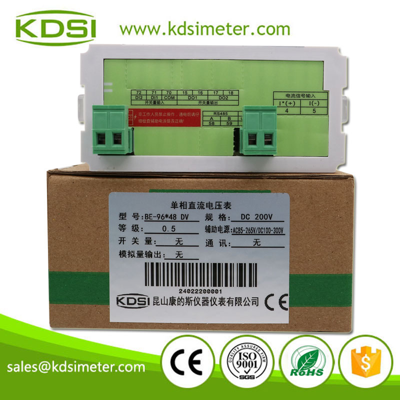 CE Certificate BE-96x48DV DC200V DC Panel Mini Digital Voltmeter