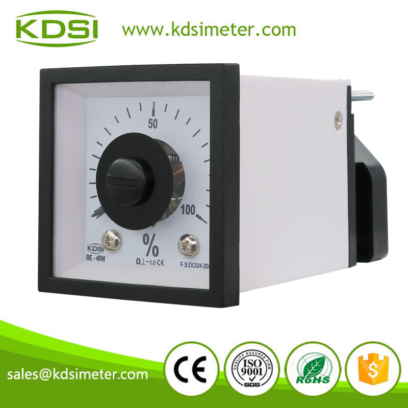 Easy Installation BE-48W DC4-20mA 100percent Wide Angle DC Analog Amp Panel Load Meter