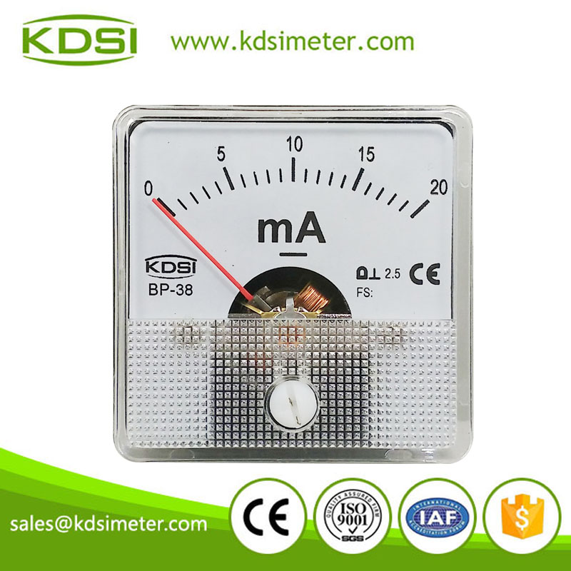 sourcingmap DC 20A Ampere Meter Current Analog Panel Meter Ammeter Gauge 0-20A Class 2.5 White 