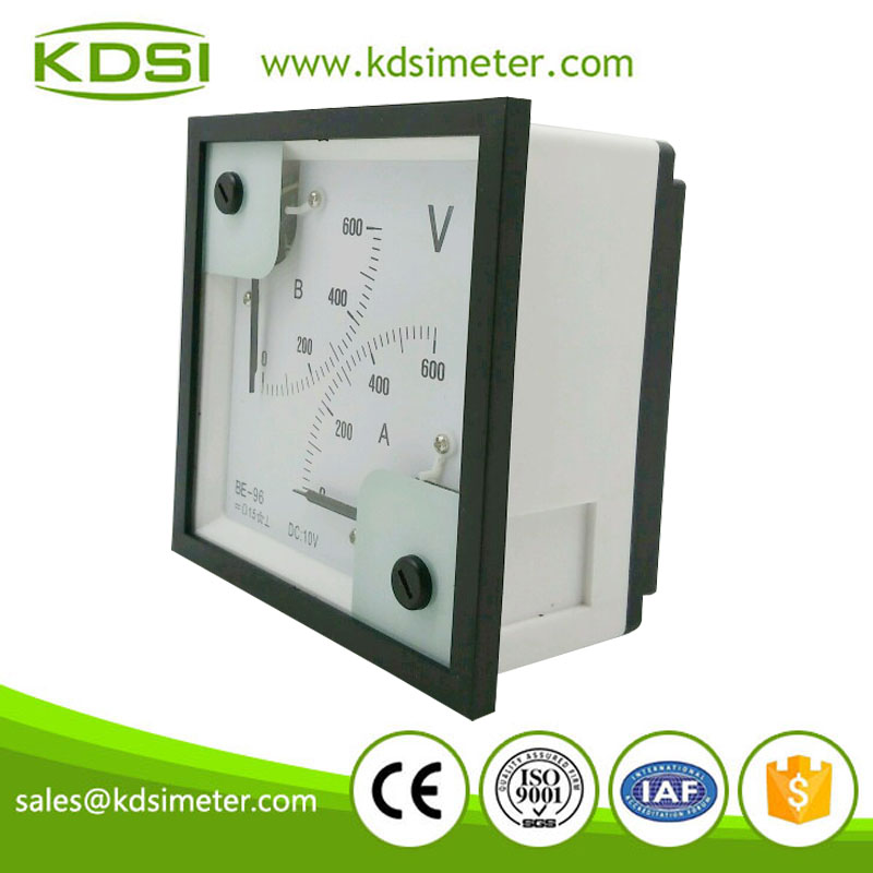 Double display meter BE-96 96 * 96 DC10V 600V panel voltage meter