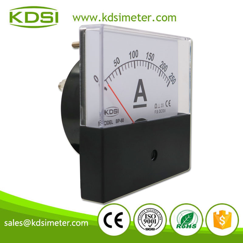 New Design BP-80 DC10V 250A Black Cover Analog Panel DC Volt Amp Meter