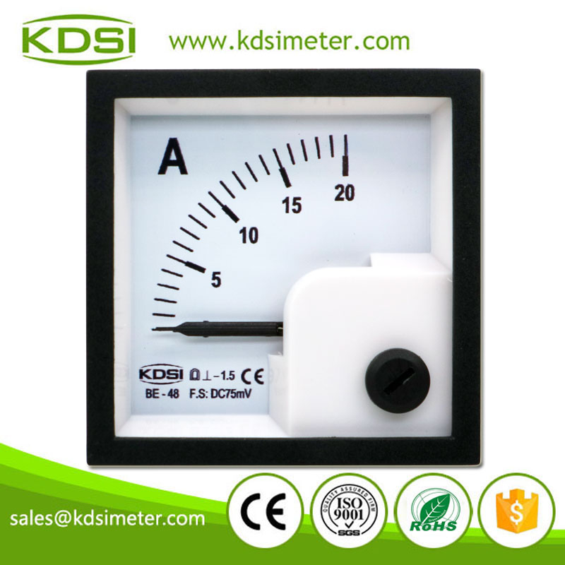 Durable In Use BE-48 DC75mV 20A Analog Panel DC Volt Ampere Meter
