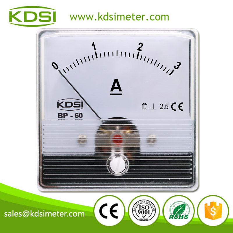 Small & High Sensitivity BP-60N DC3A Analog DC Amp Panel Meter