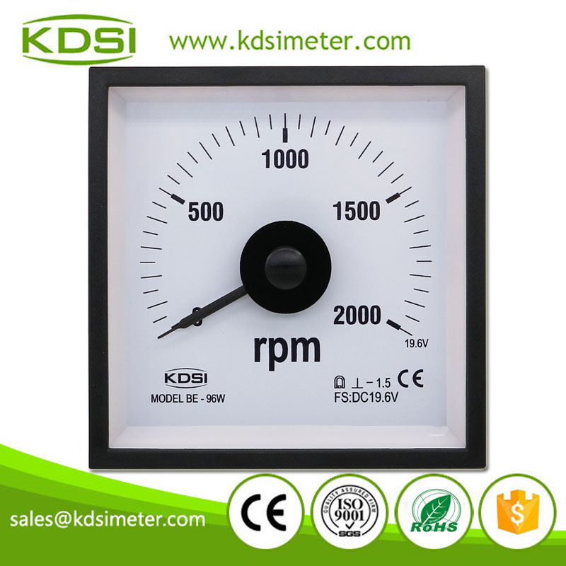 Portable Precise BE-96W DC19.6V 2000rpm Wide Angle Analog DC Voltage Panel RPM Meter