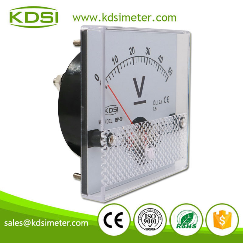 KDSI Electronic Apparatus BP-80 DC50V Analog DC Panel Voltmeter