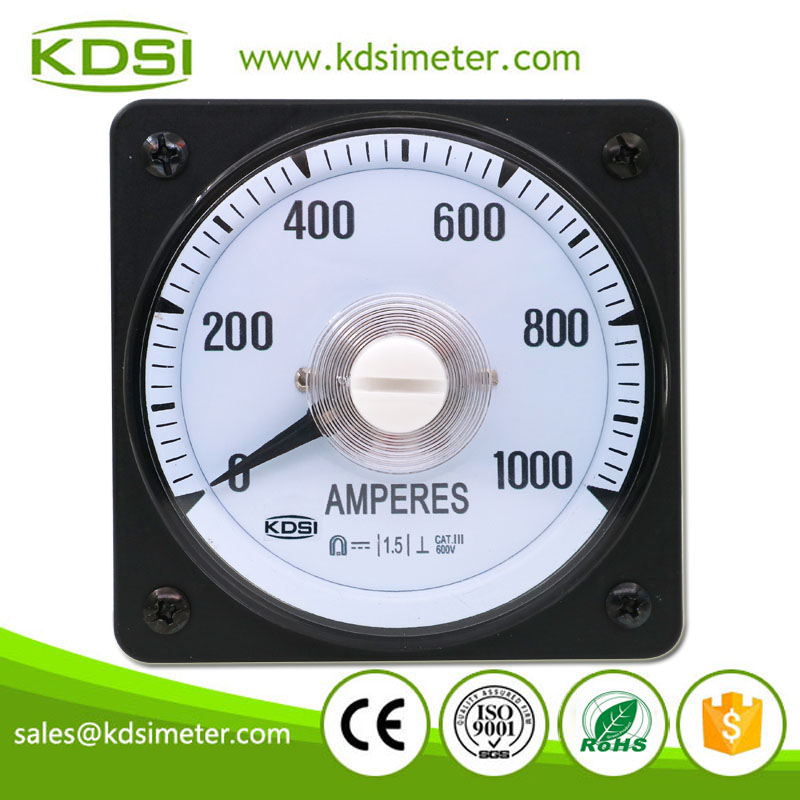 Industrial Universal LS-80 DC60mV 1000A Wide Angle Analog Panel Mini DC Amp Meter For Marine