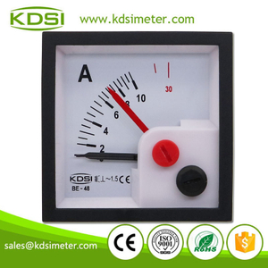 Easy Installation BE-48 AC10A 3Times Overload Double Pointer Analog Panel AC Ampere Meter