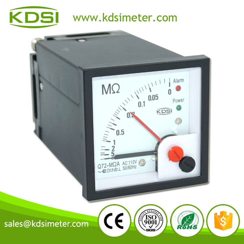 Easy Operation Q72 AC110V AC Analog Insulation Monitor Panel Meter For Marine