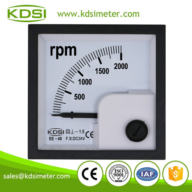 Factory Direct Sales BE-48 DC24V 2000rpm Analog DC Panel Mini RPM Meter