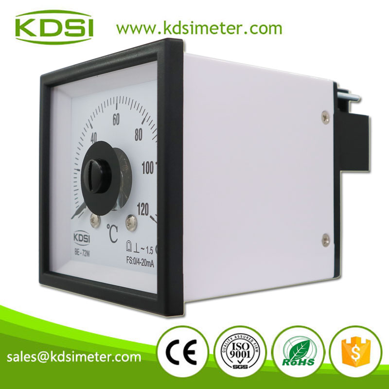 Classical BE-72W DC4-20mA 120C Wide Angle DC Panel Analog Amp Temperature Meter