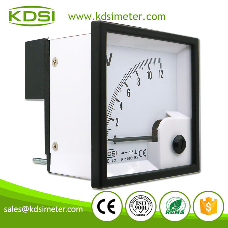 Factory Direct Sales BE-72 AC12kV 10/0.1kV rectifier Analog AC Volt 72x72 panel meter