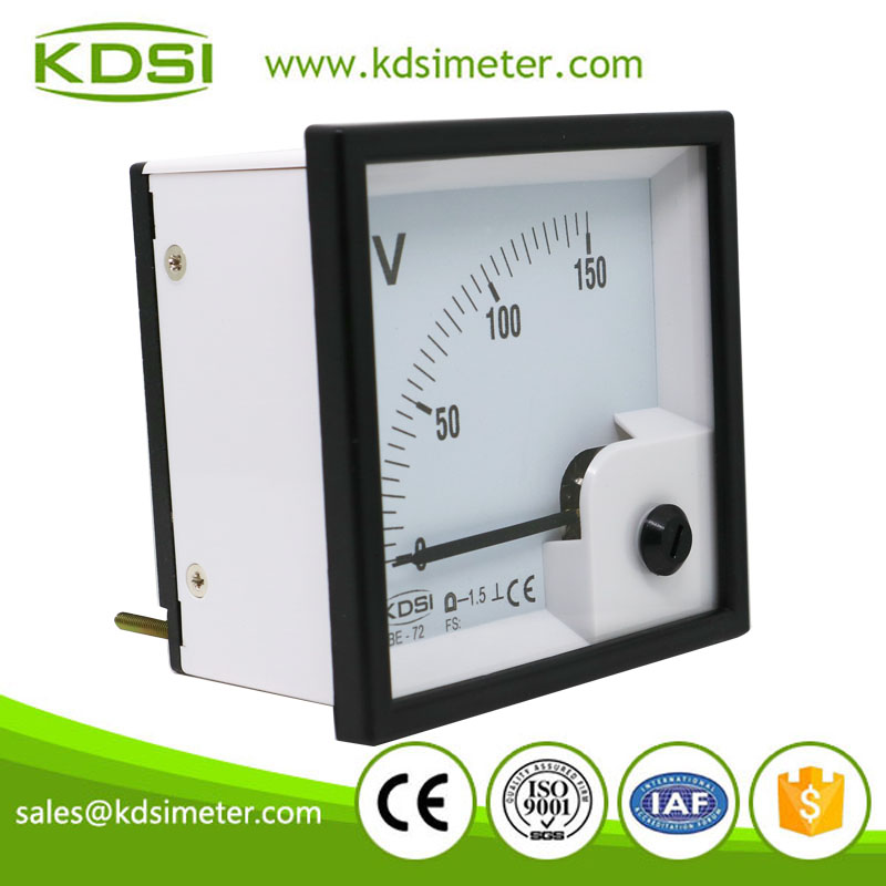 BE-72 72x72mm Analog Millivolt Panel Meter DC 0-150mV Precision Voltage Meter Customizable Scale Screw Terminal