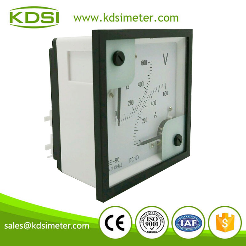Double display meter BE-96 96 * 96 DC10V 600V panel voltage meter