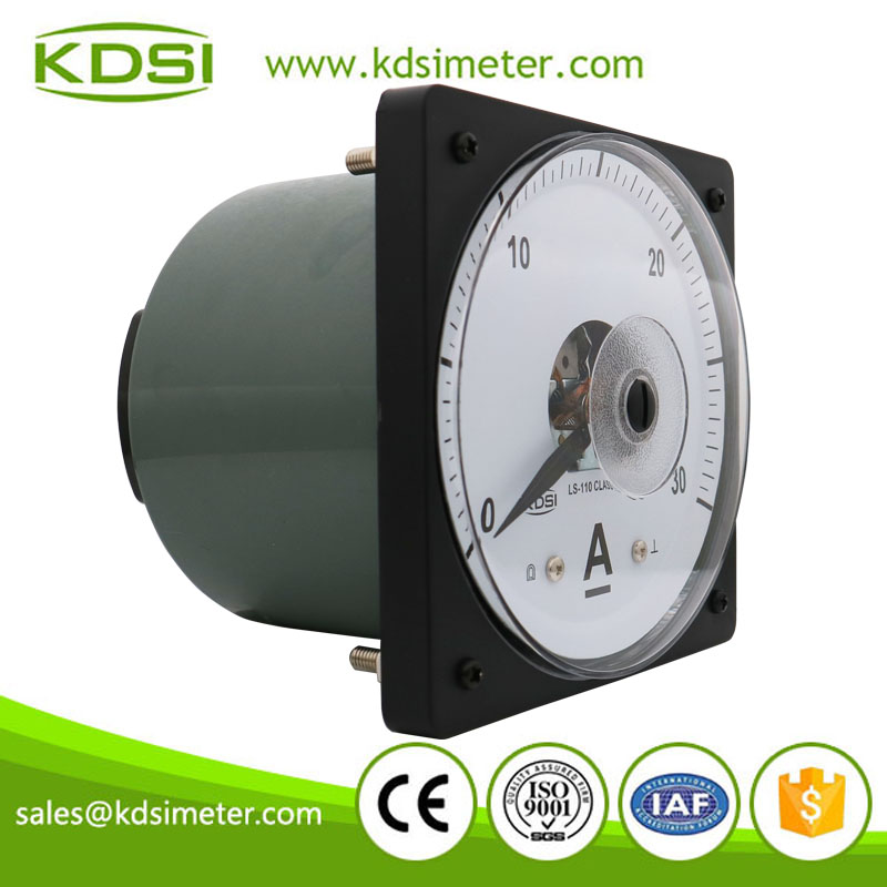 High quality LS-110 DC30A wide angle dc panel analog ampere meter