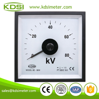 KDSI electronic apparatus BE-96W AC80kV 66/0.1kV wide angle ac analog panel mount voltmeter