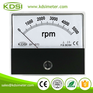 20 years Professional Manufacturer BP-670 DC10V 5000rpm Black Pointer Analog Volt Rpm Panel Meter