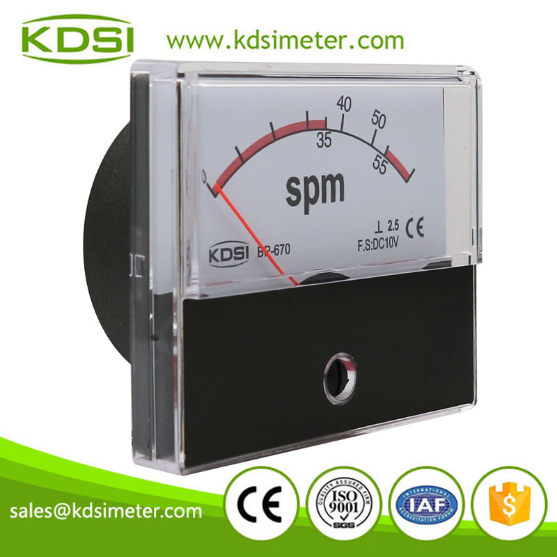 Easy installation BP-670 DC10V 65SPM analog dc voltage strokes per minute meter