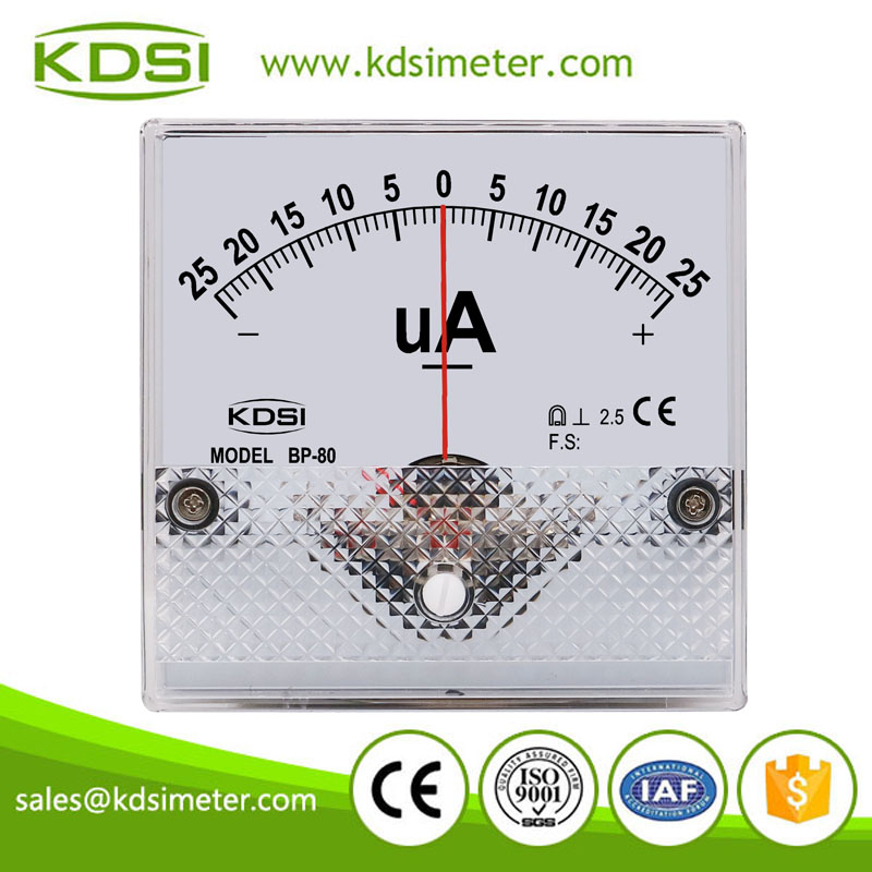 High quality BP-80 DC+-25uA analog dc panel micro ampere meter