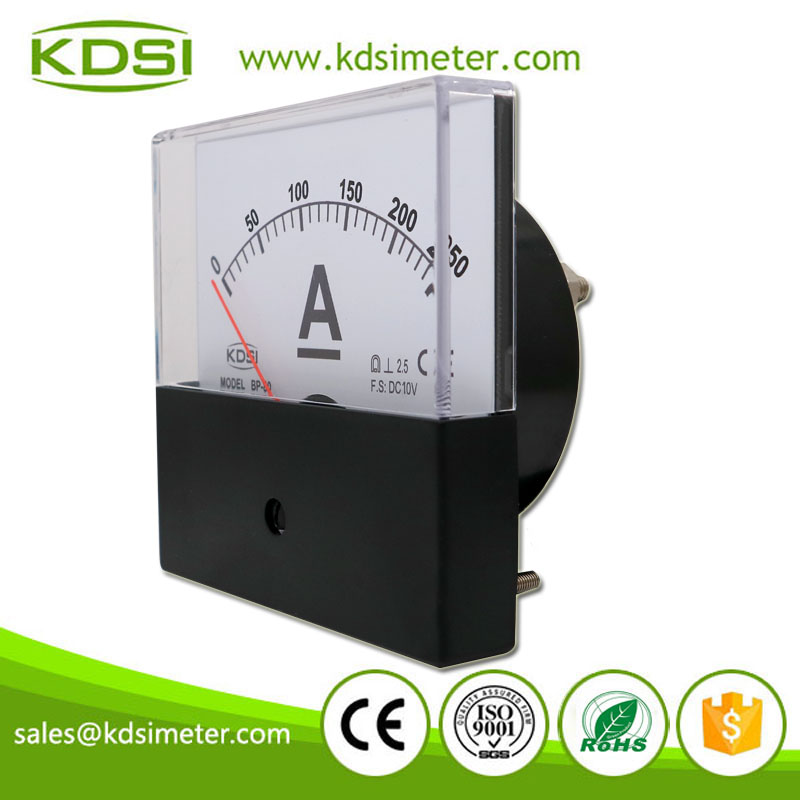 New Design BP-80 DC10V 250A Black Cover Analog Panel DC Volt Amp Meter