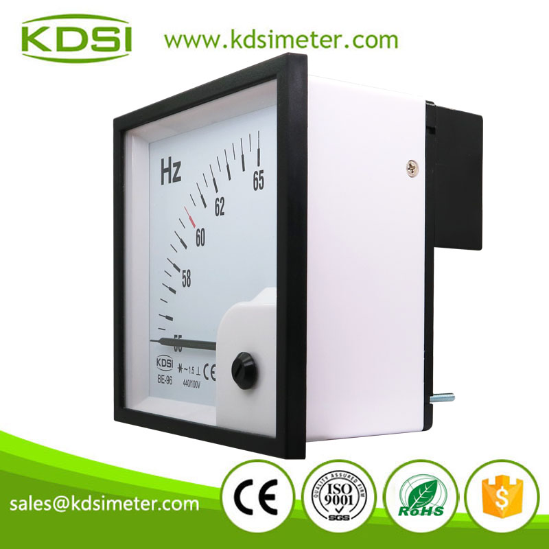 Durable In Use BE-96 55-65Hz 440/100V Panel Analog Hz Electrical Frequency Meter