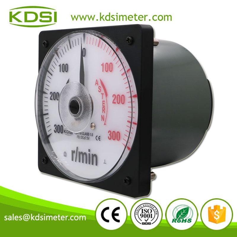 Easy Installation LS-110 DC+-7.5V +-300r-min Backlighting Wide Angle Analog Voltage Panel Speed Meter
