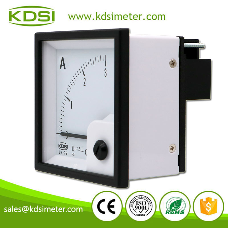 KDSI Electronic Apparatus BE-72 DC3A Analog DC Panel Ampere Indicator