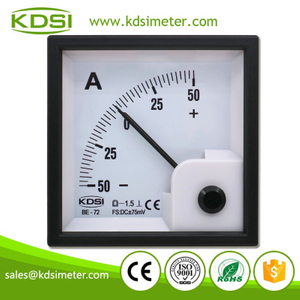 CE Certificate High Quality BE-72 DC+-75mV +-50A Analog DC Panel Ampere Meter