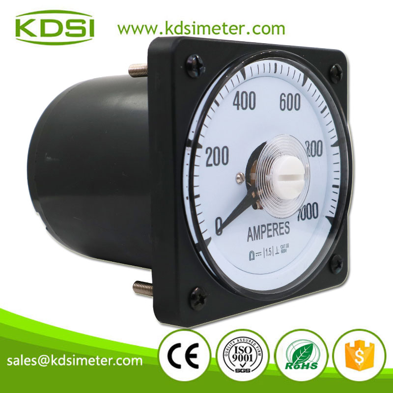 Industrial Universal LS-80 DC60mV 1000A Wide Angle Analog Panel Mini DC Amp Meter For Marine