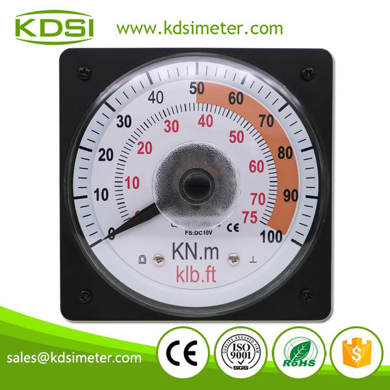 Easy Installation LS-110 DC10V 75- 100KNm Wide Angle Analog Voltage Panel Pressure Meter