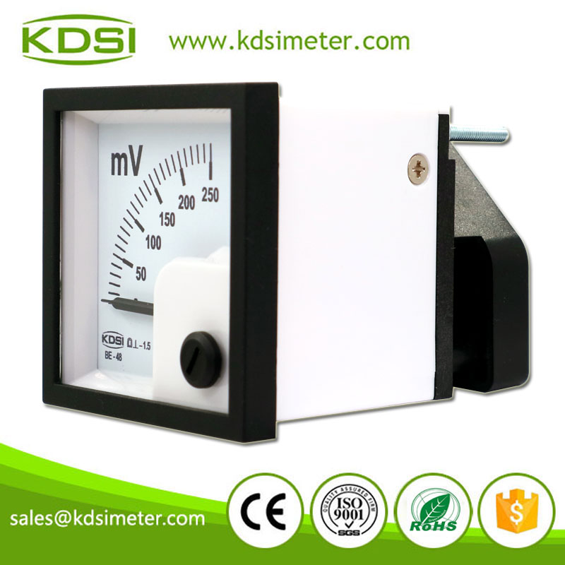 Square Type BE-48 DC250mV DC Panel Analog Millivoltmeter