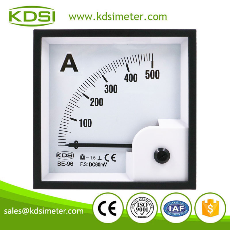 New Model BE-96 DC60mV 500A Analog Panel DC High Precision Ammeter