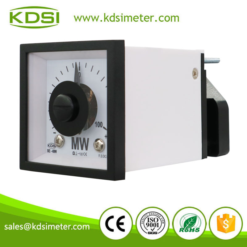 30 Years Professional Manufacturer BE-48W DC+-5mA +-100MW Wide Angle Analog DC Amp MW Panel Meter